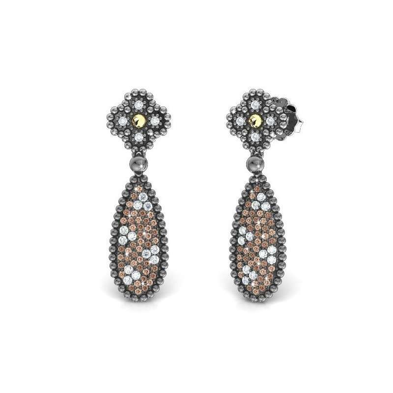 Pendientes Princess Tale. Marrón