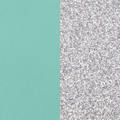 Banda de Piel Verde Almendra/Plata Glitter