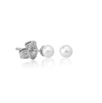 Pendientes Lyra Perla Blanca Rodio