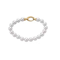 Pulsera Perlas Lyra. 8mm Dorado